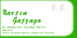 martin gajzago business card