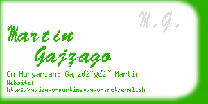 martin gajzago business card